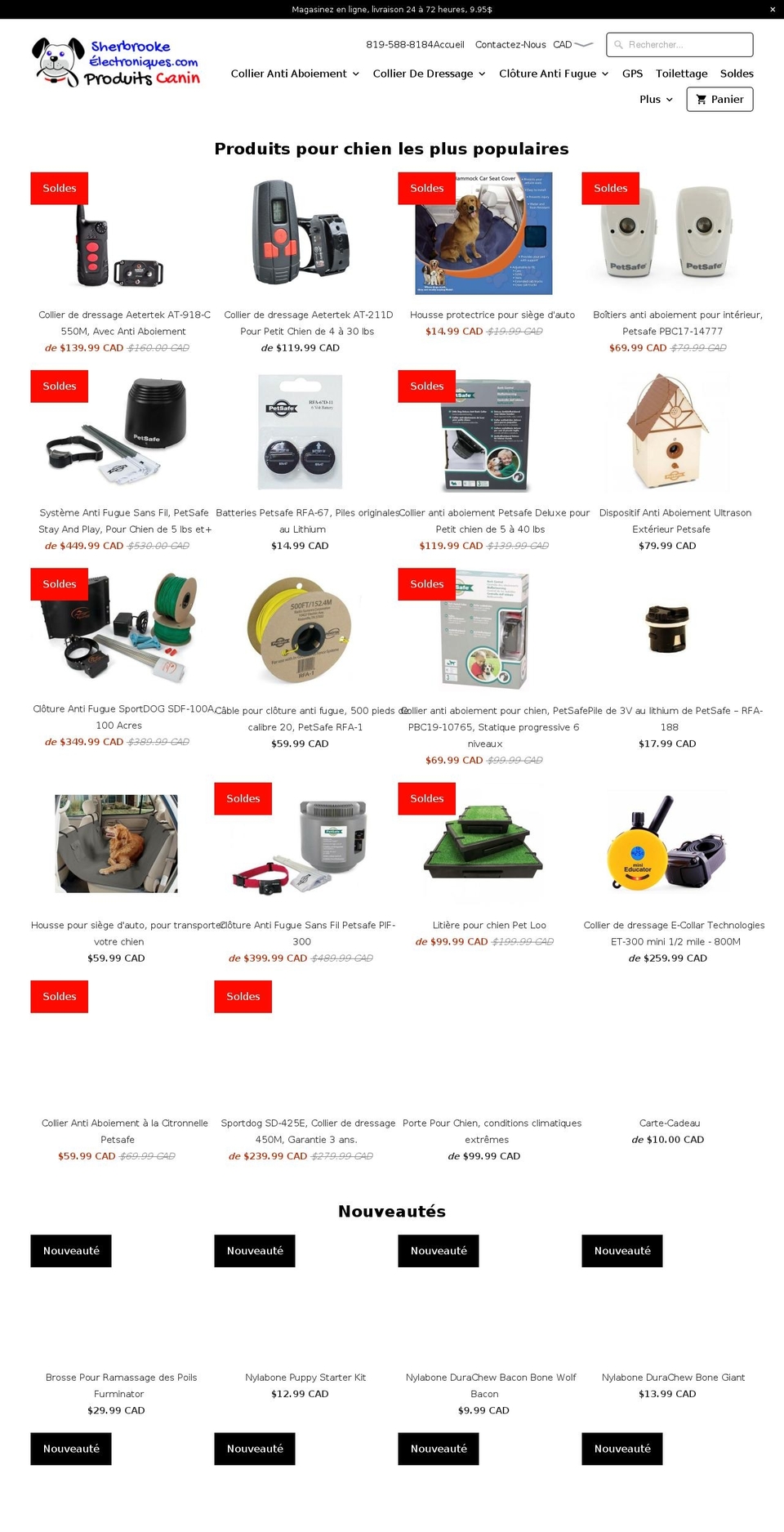 Live-store Shopify theme site example colliercaninelectronique.com