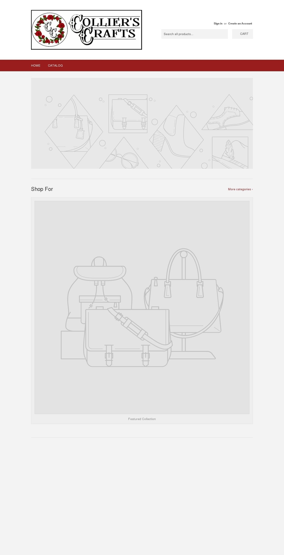collierscrafts.com shopify website screenshot