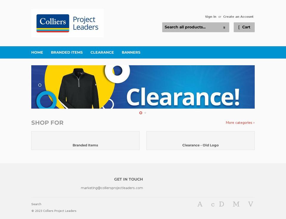 collierspromo.com shopify website screenshot