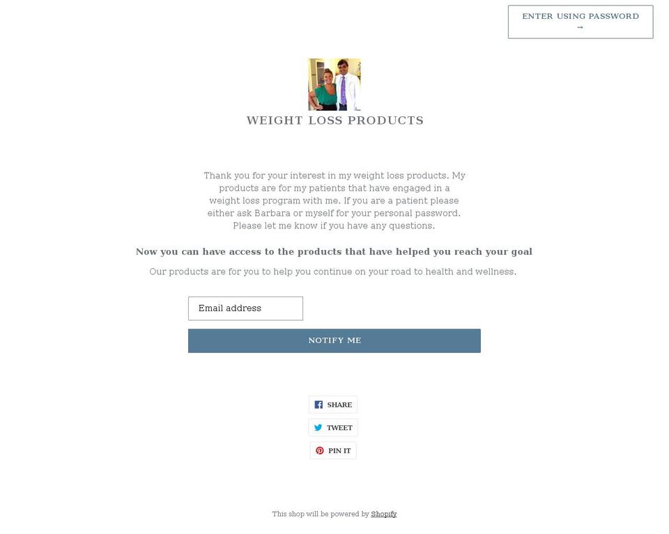 collierville-weight-loss.myshopify.com shopify website screenshot