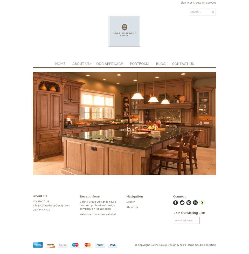 collinsgroupdesign.com shopify website screenshot
