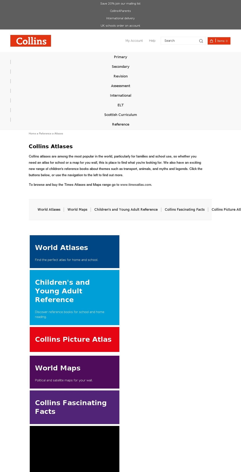 collinsmaps.com — Shopify storefront screenshot