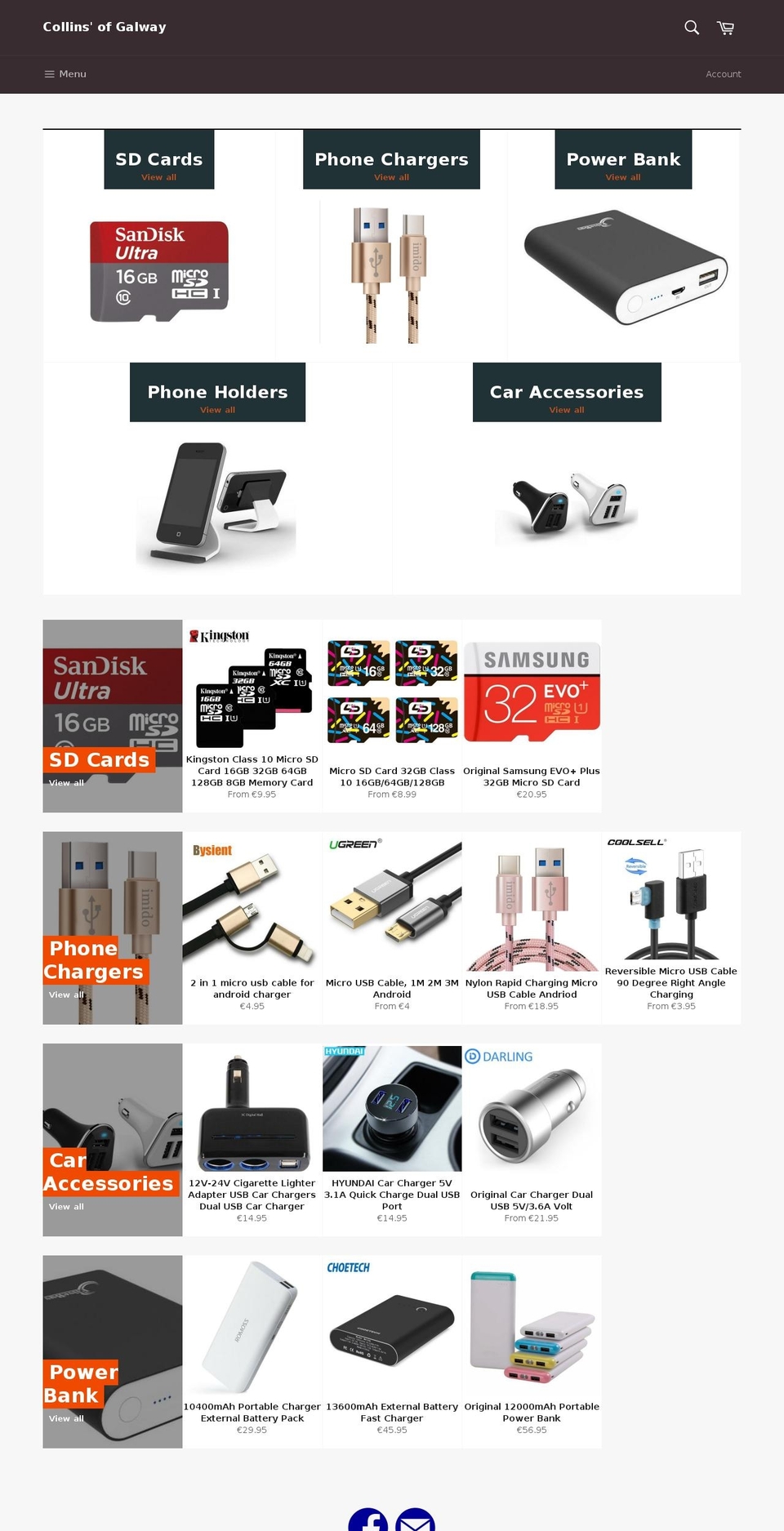 collinsofgalway.com — Shopify storefront screenshot