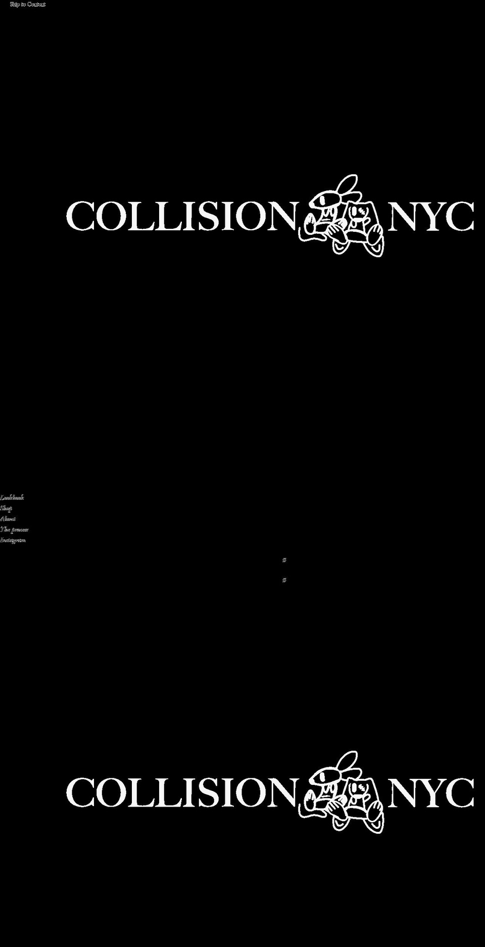 collisionapparel.com — Shopify storefront screenshot