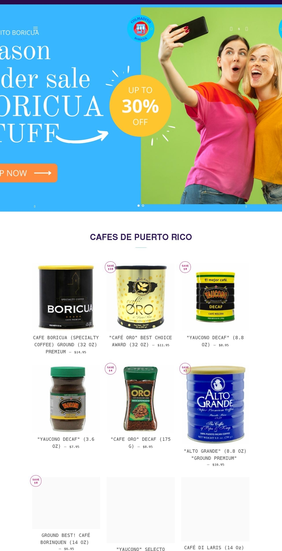 colmaditoboricua.com shopify website screenshot