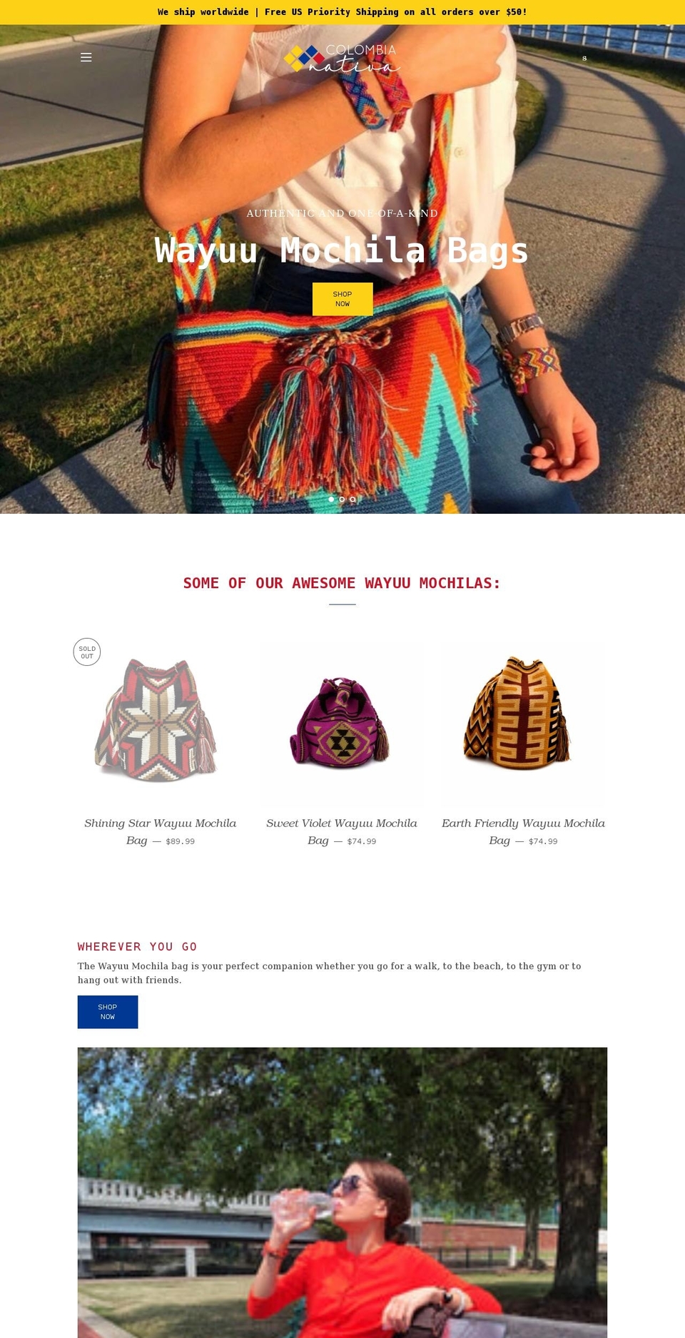 colombianativa.com — Shopify storefront screenshot