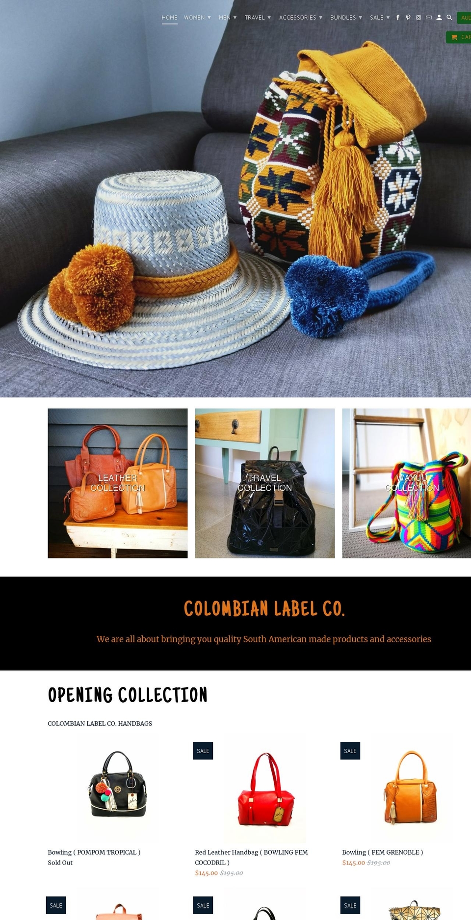 colombianlabelco.com shopify website screenshot