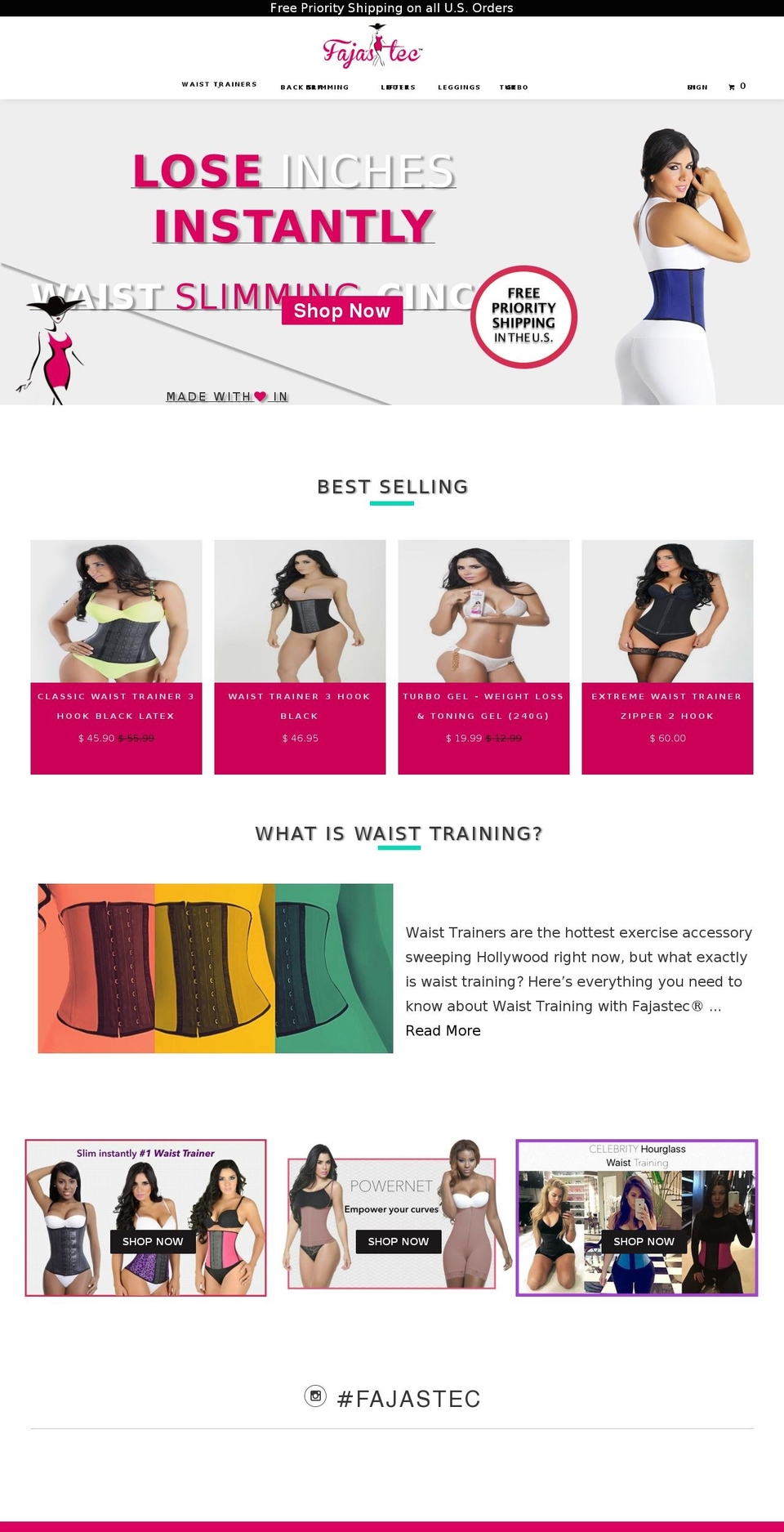 colombiashapewear.com shopify website screenshot