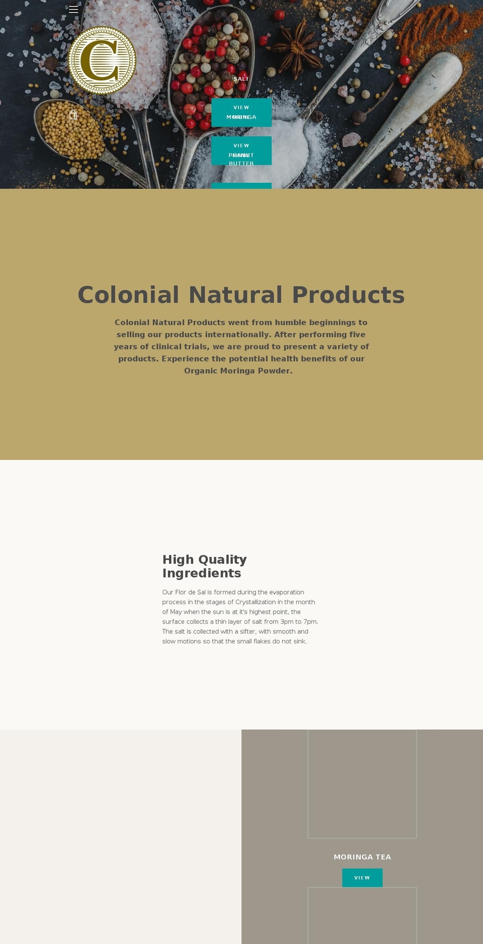colonialnaturalproducts.com — Shopify storefront screenshot