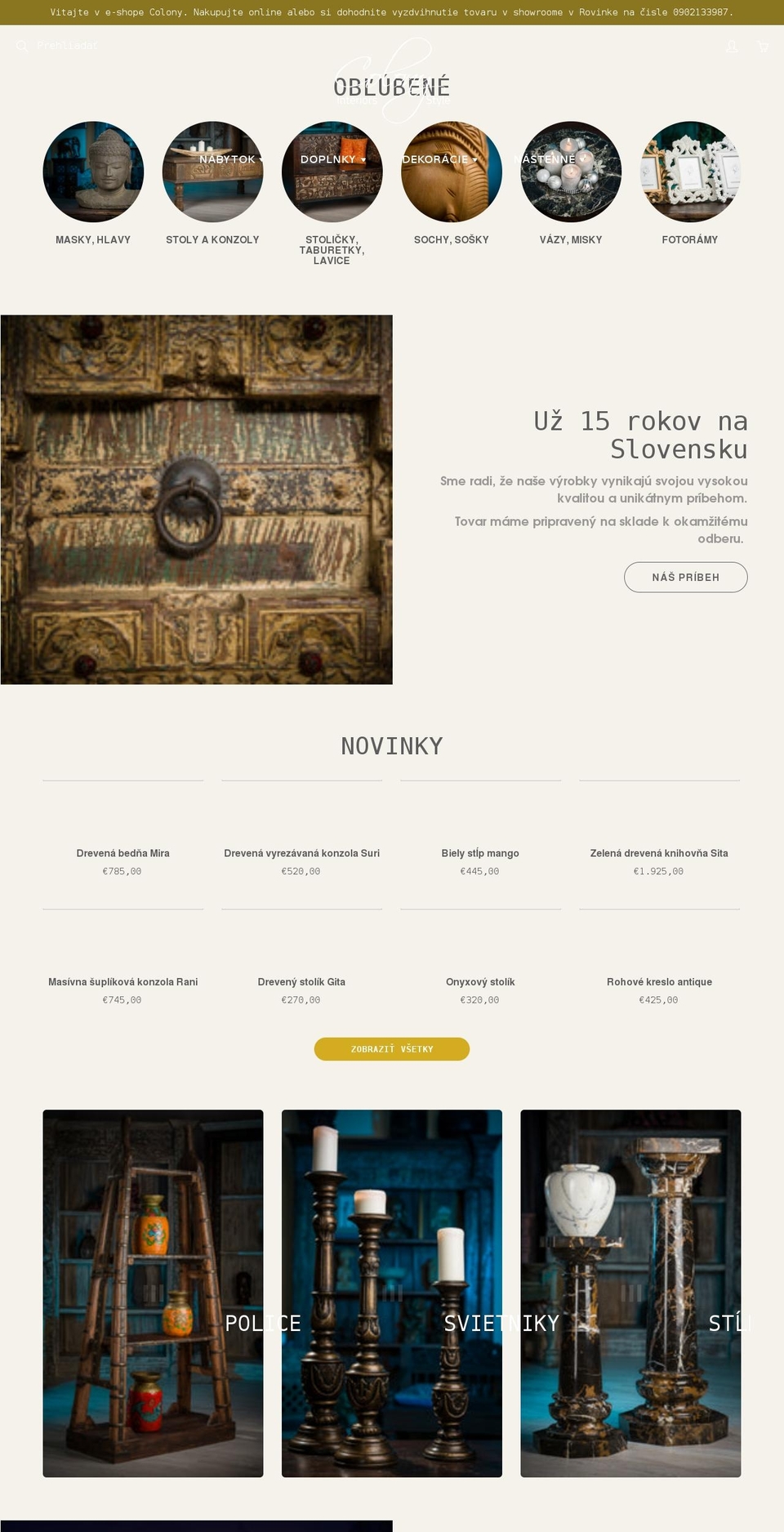 colony.sk shopify website screenshot
