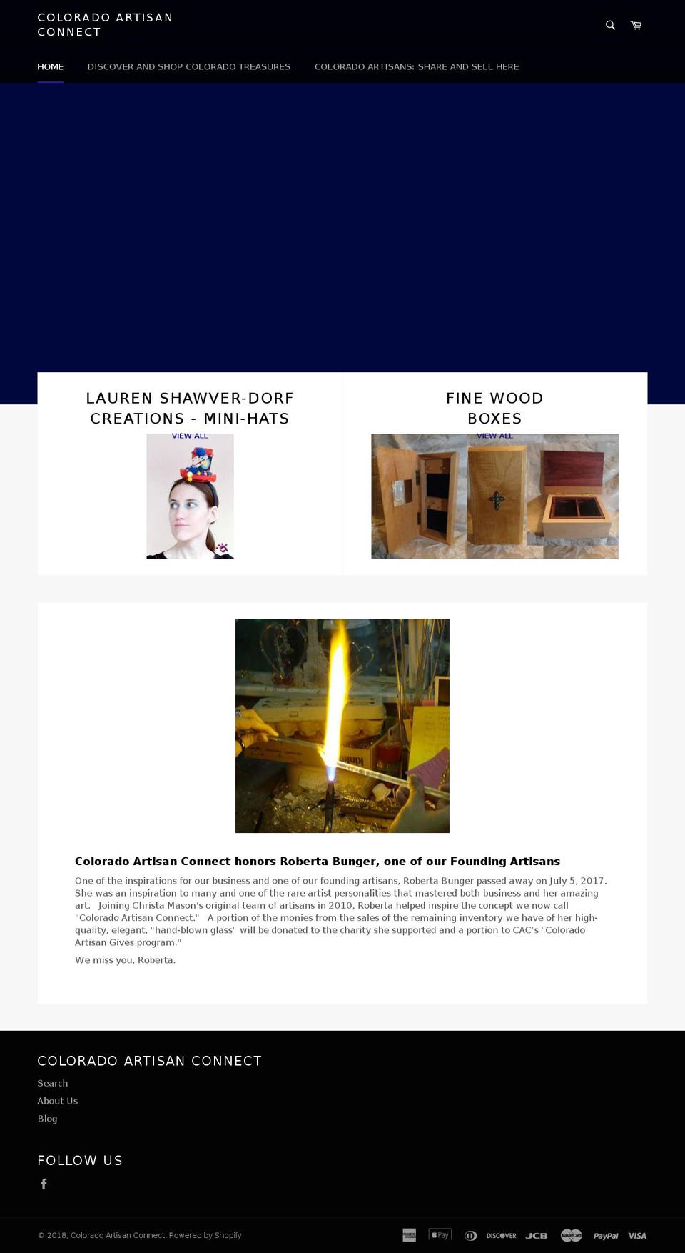 coloradoartisanconnect.com shopify website screenshot