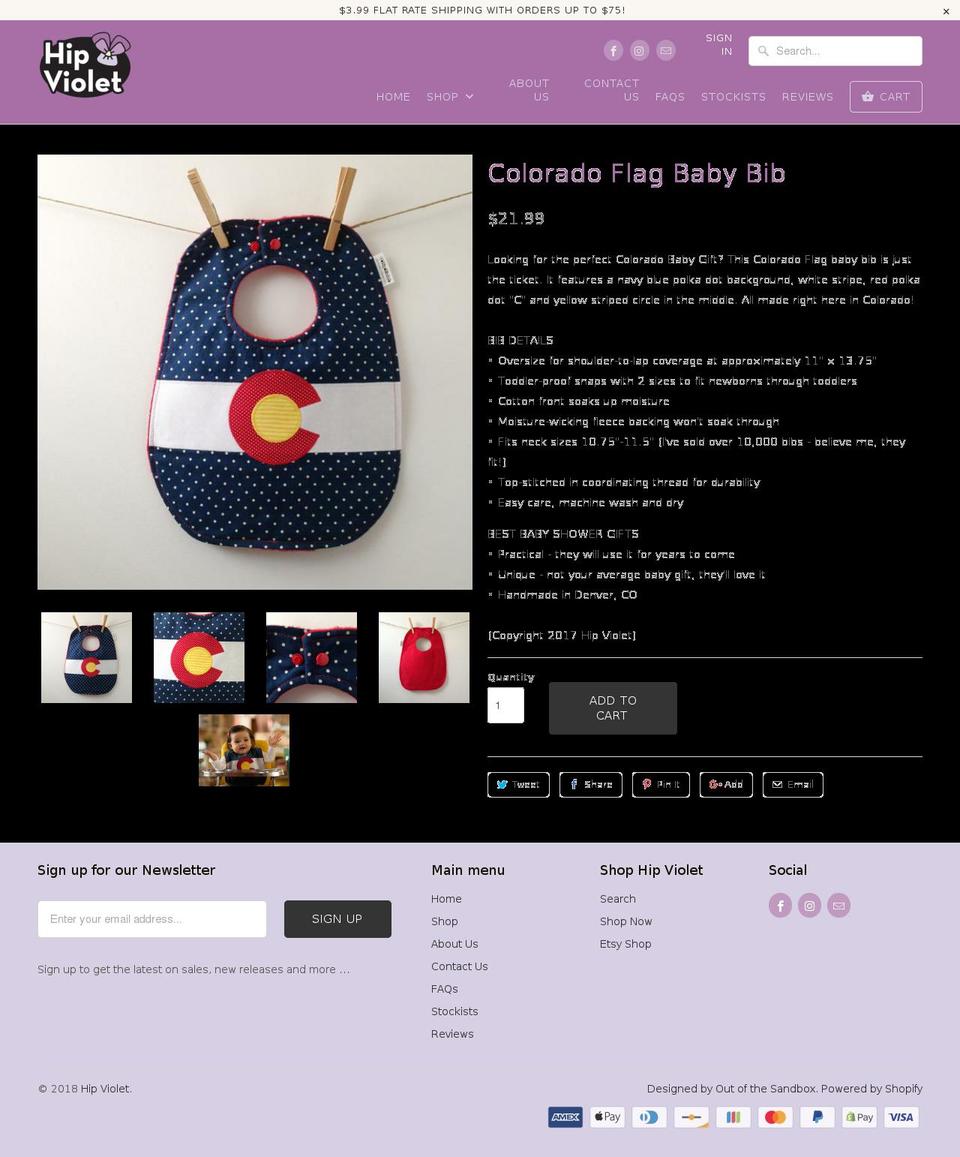 coloradobabybib.com — Shopify storefront screenshot