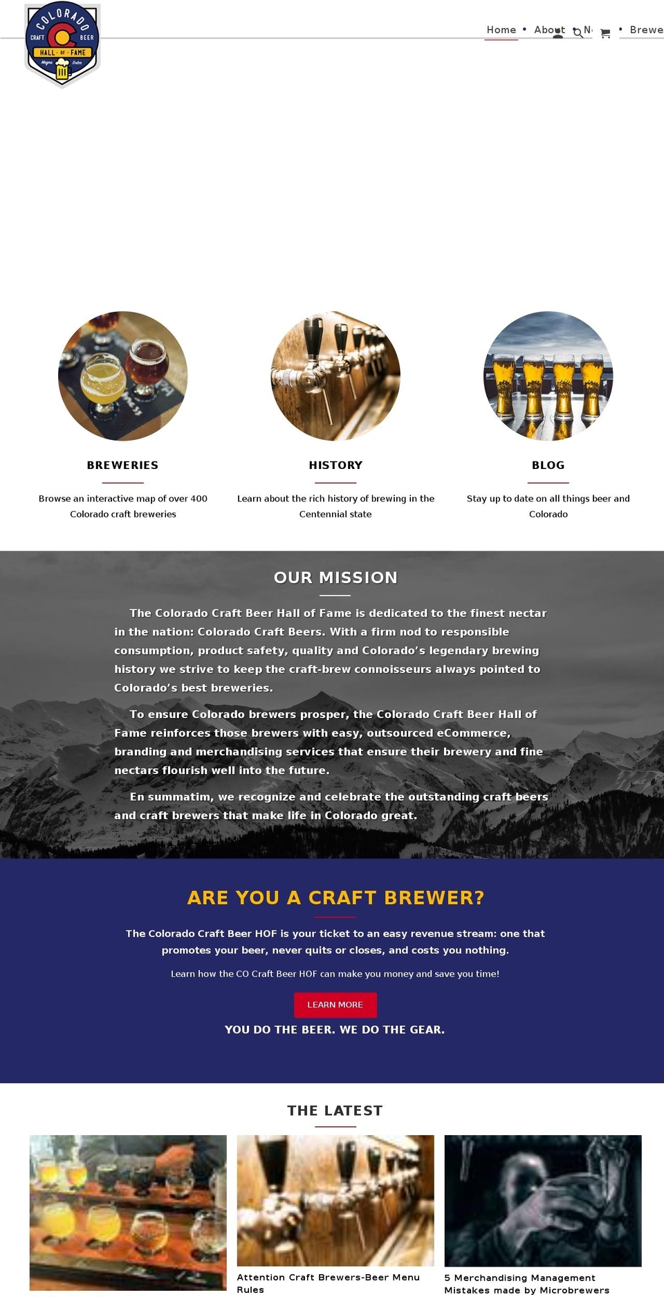 coloradocraftbeerhalloffame.com — Shopify storefront screenshot