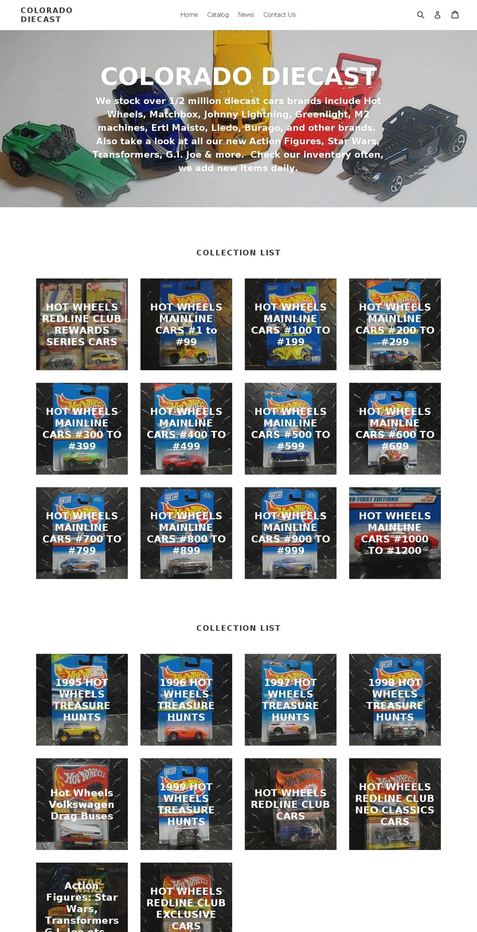 coloradodiecast.com shopify website screenshot