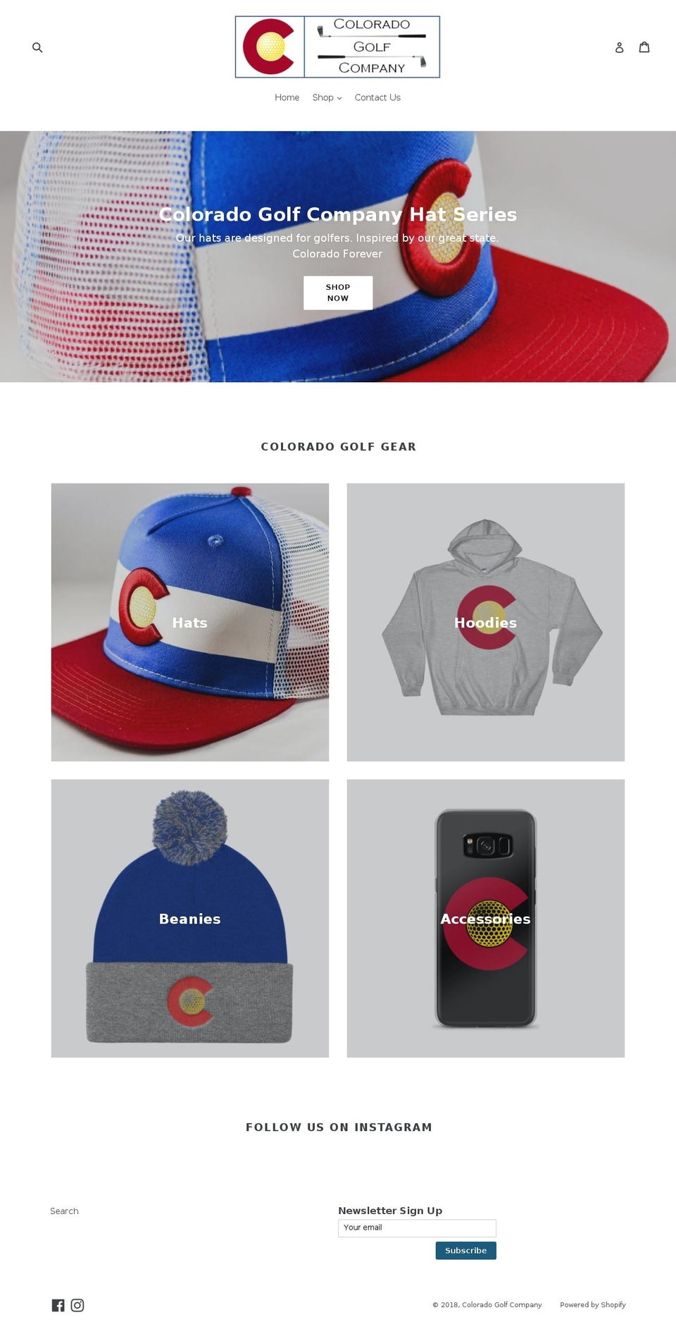 coloradogolfcompany.com — Shopify storefront screenshot