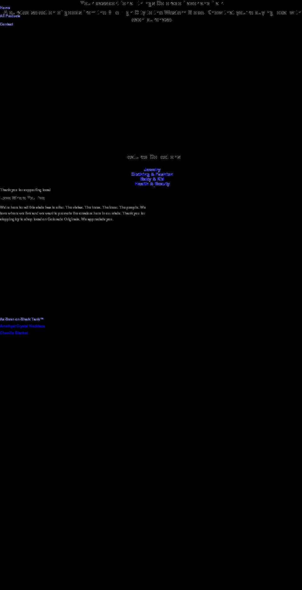 coloradooriginals.com shopify website screenshot