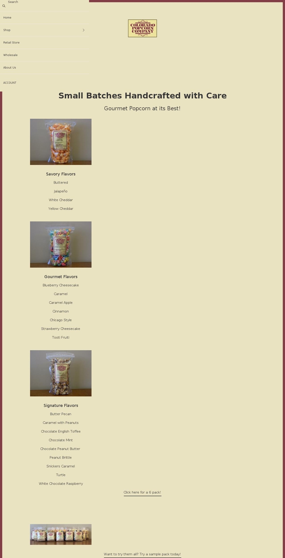 coloradopopcorn.com shopify website screenshot