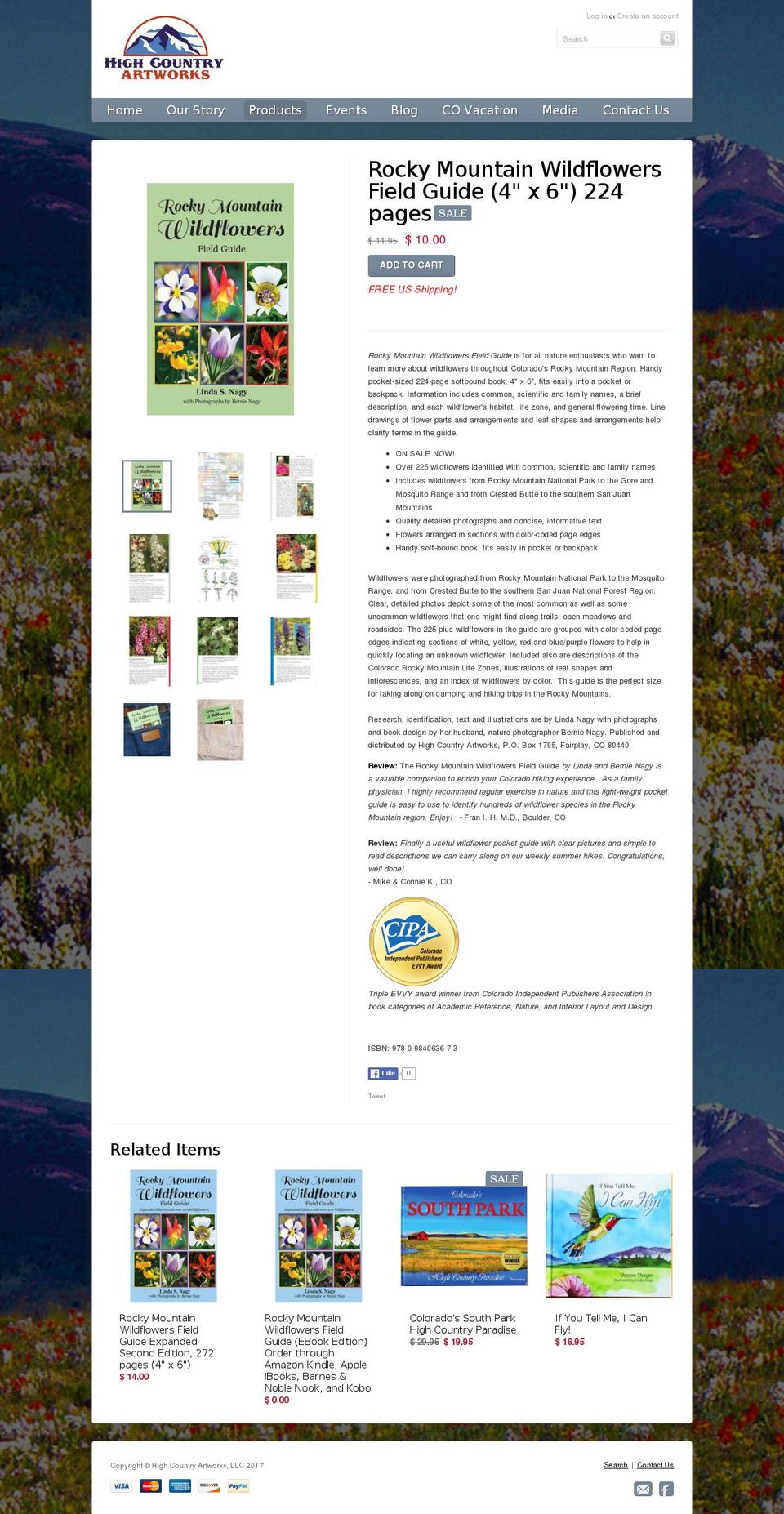 Adaptable Shopify theme site example coloradowildflowersguide.com