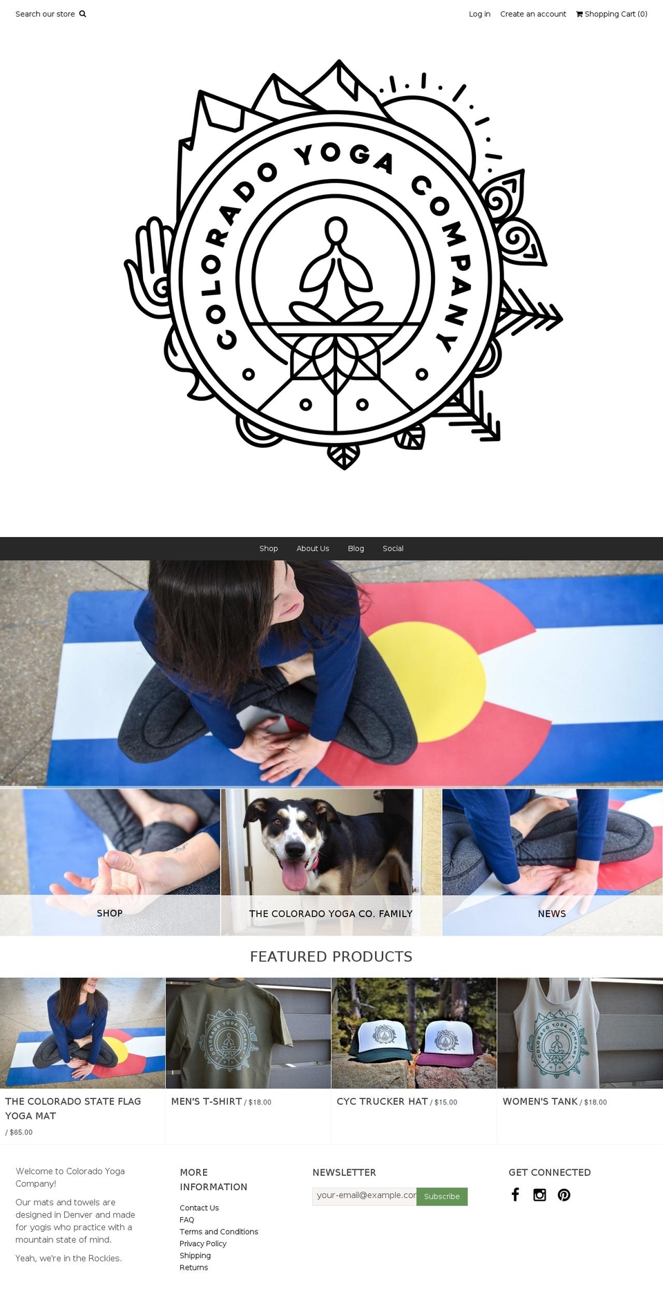 Weekend - No homepage quickview Shopify theme site example coloradoyogaco.com