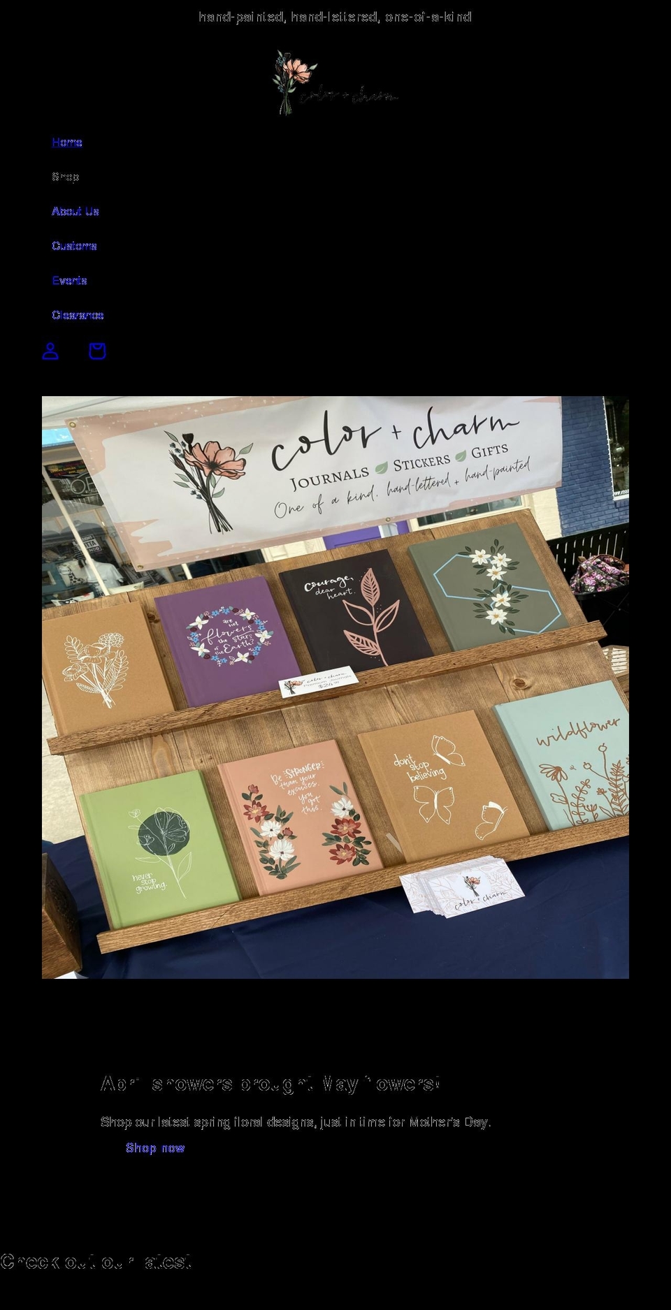 colorandcharm.com shopify website screenshot
