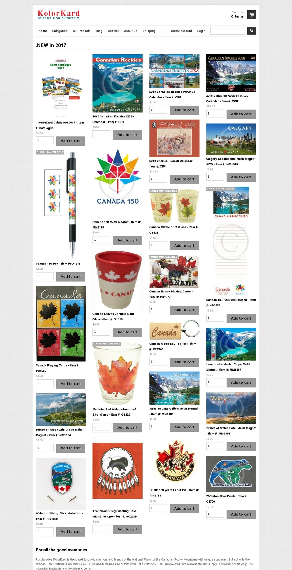 colorcard.ca shopify website screenshot