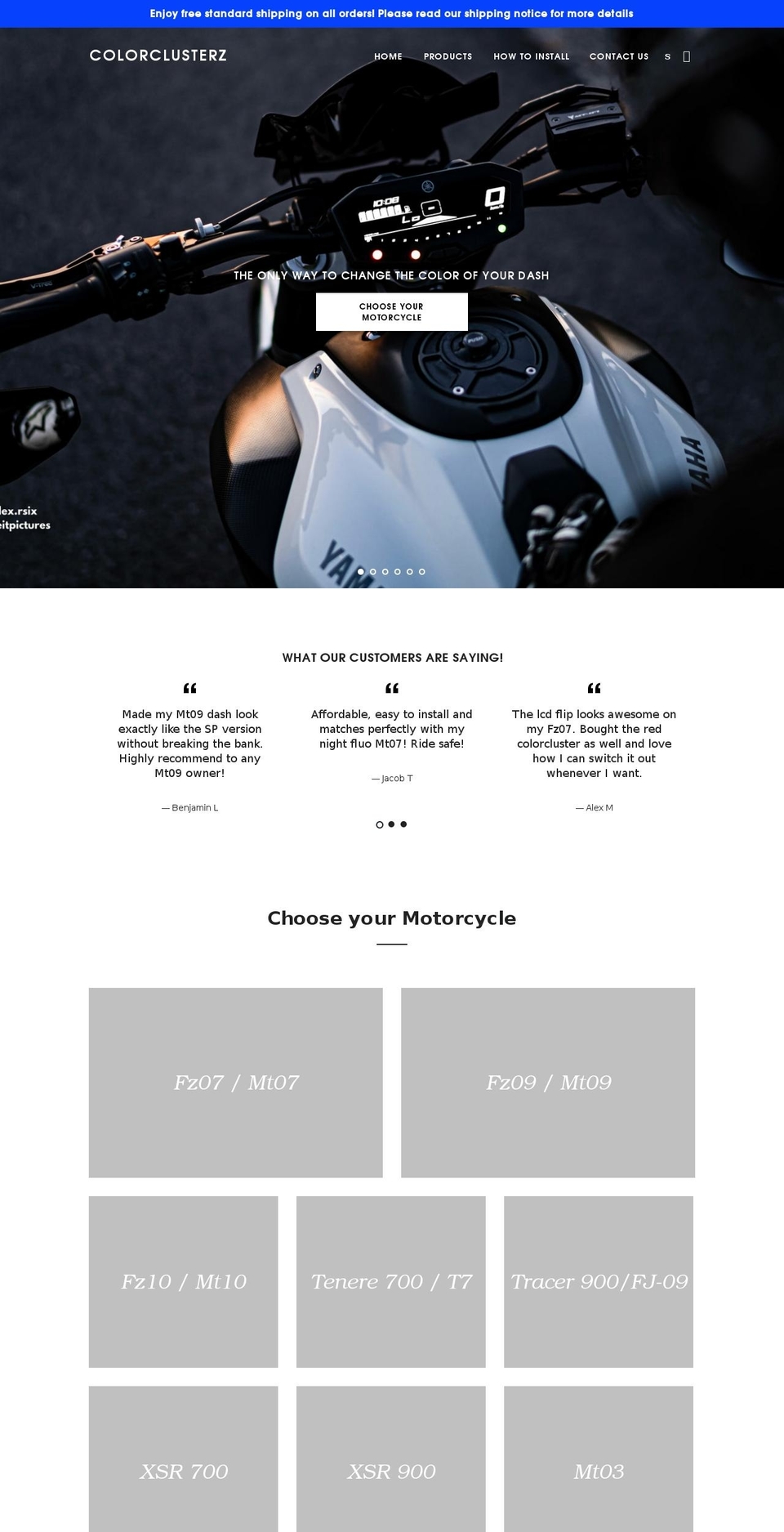 colorclusterz.com shopify website screenshot