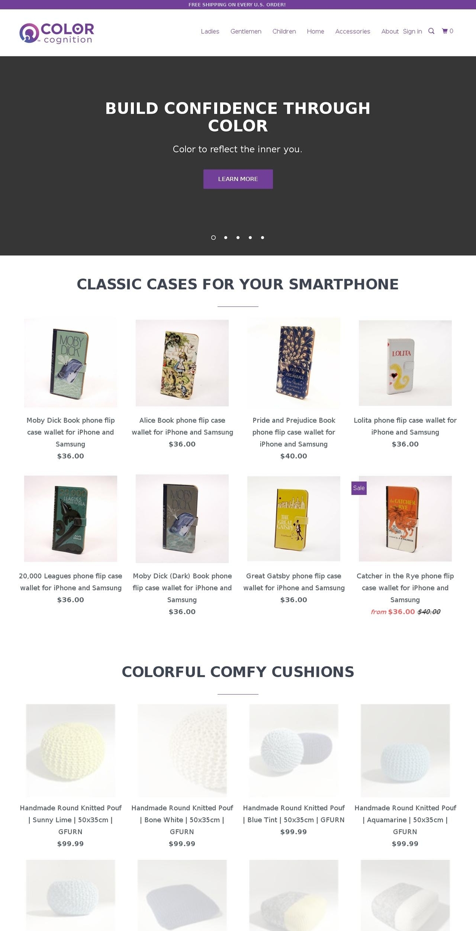 colorcognition.com — Shopify storefront screenshot