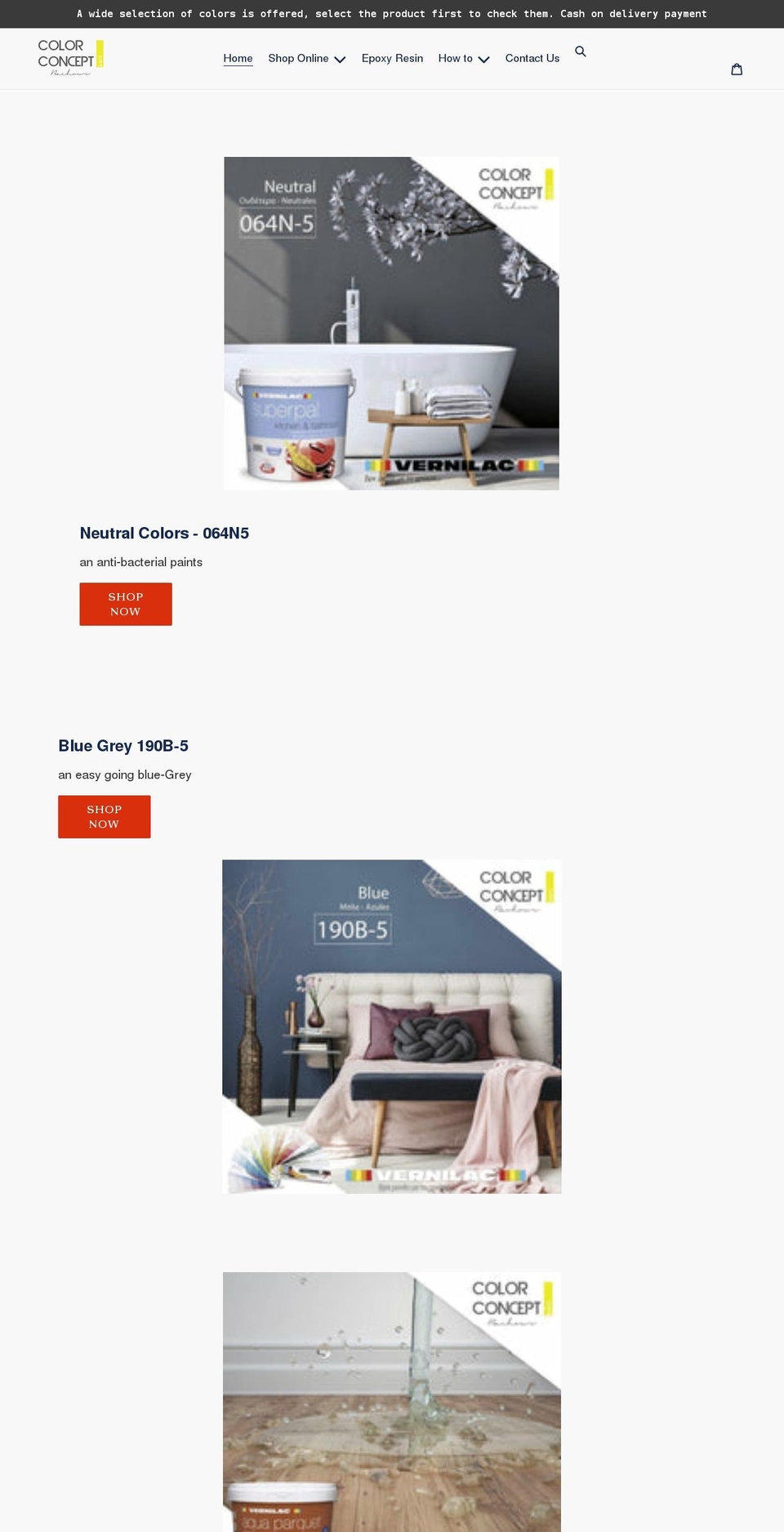 colorconceptonline.com shopify website screenshot