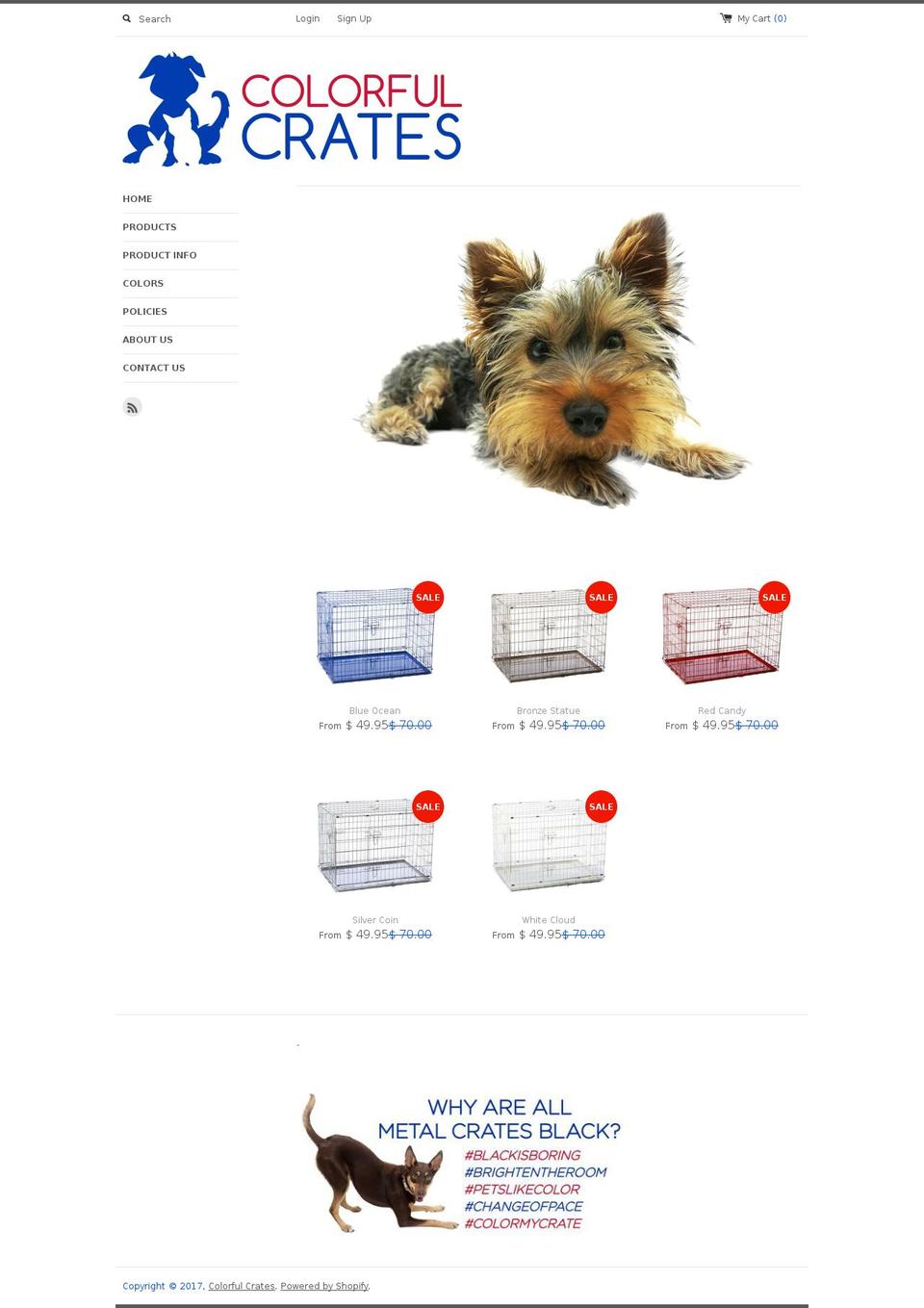 colorcrates.com shopify website screenshot