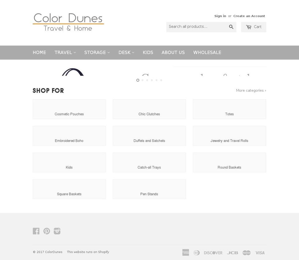 colordunes.com shopify website screenshot