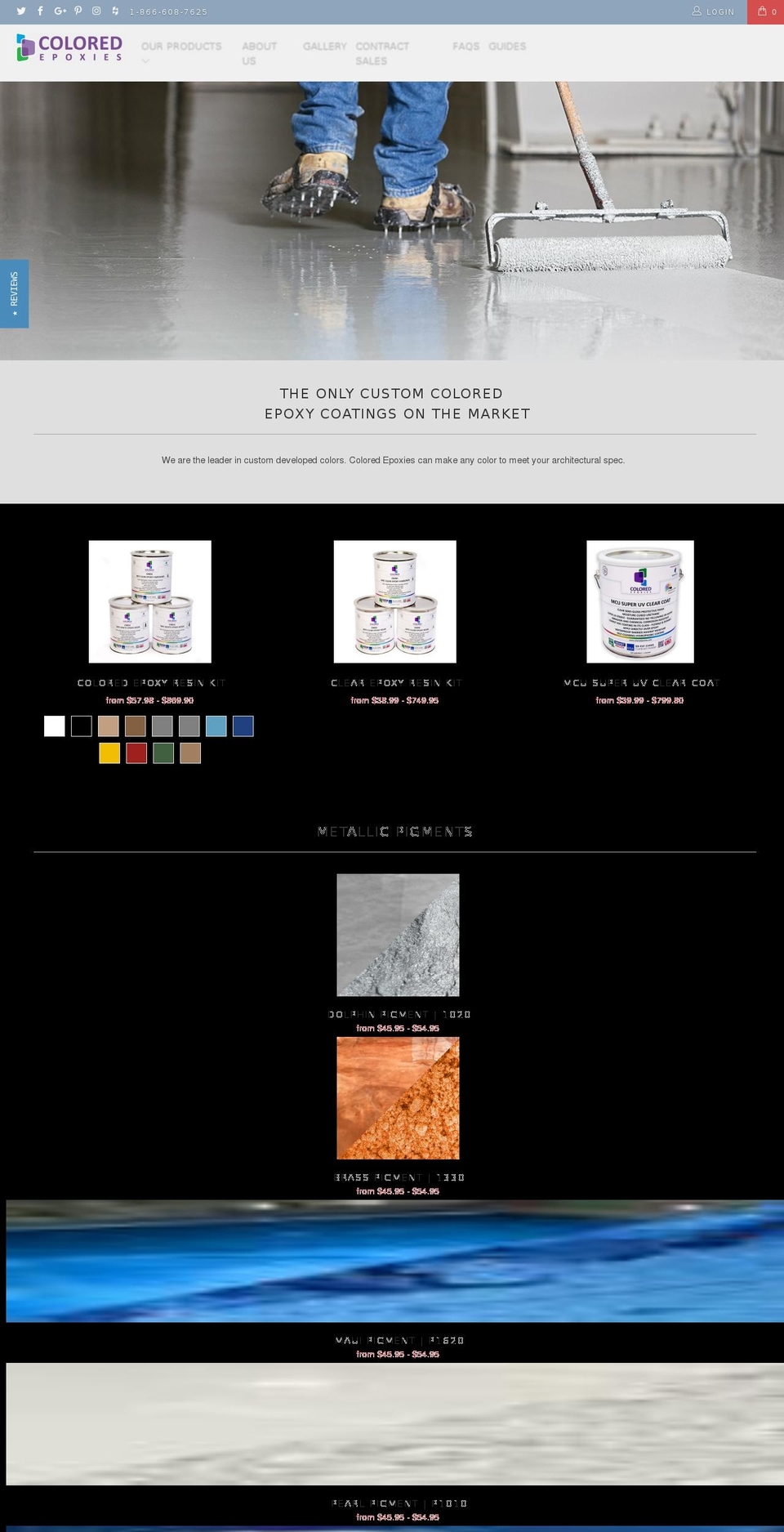 coloredepoxies.com — Shopify storefront screenshot