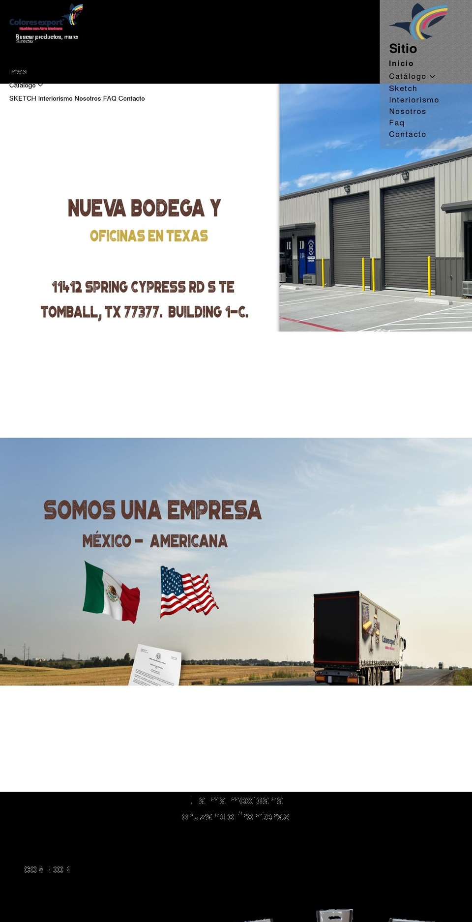 coloresexport.com shopify website screenshot