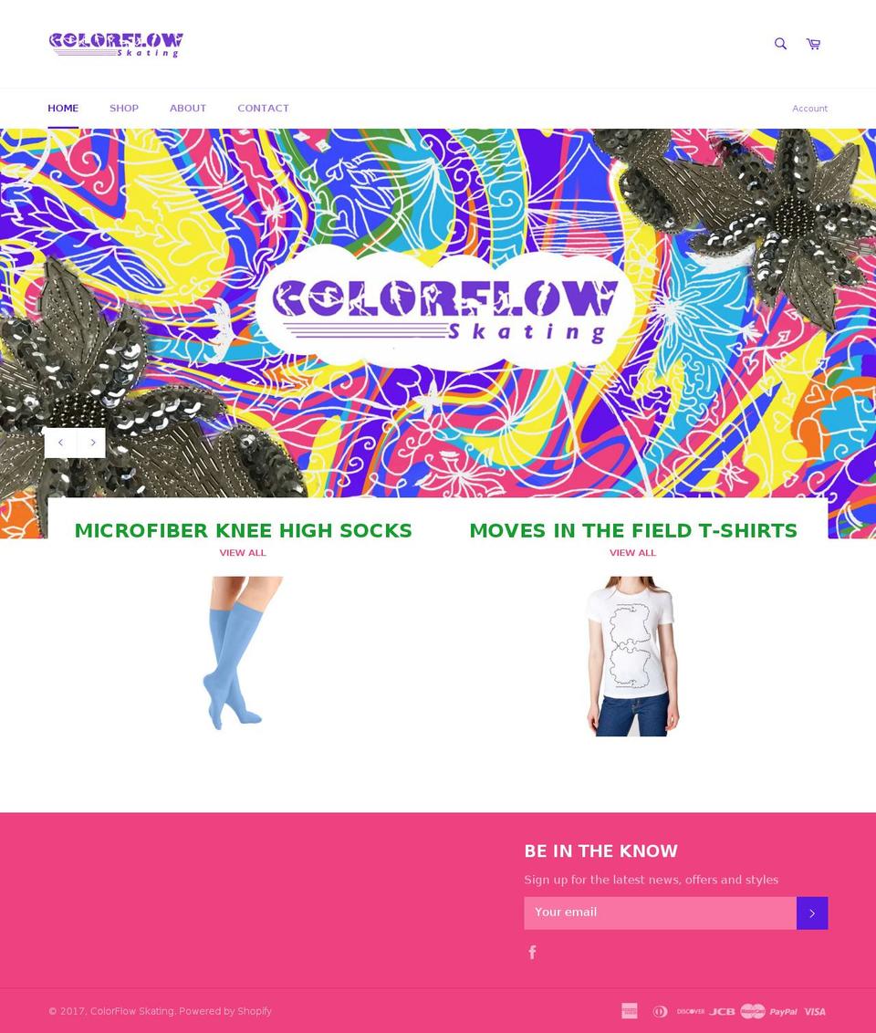 colorflowskating.com shopify website screenshot