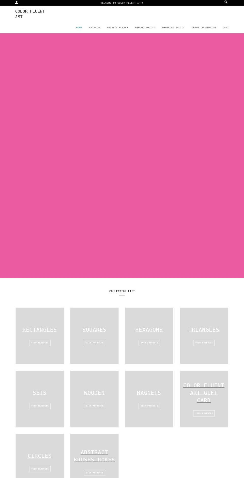 colorfluentart.com shopify website screenshot