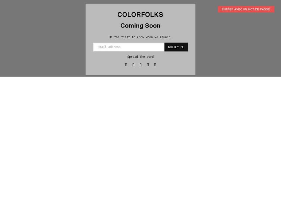 colorfolks.com shopify website screenshot