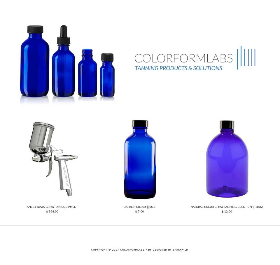 colorformlabs.com shopify website screenshot