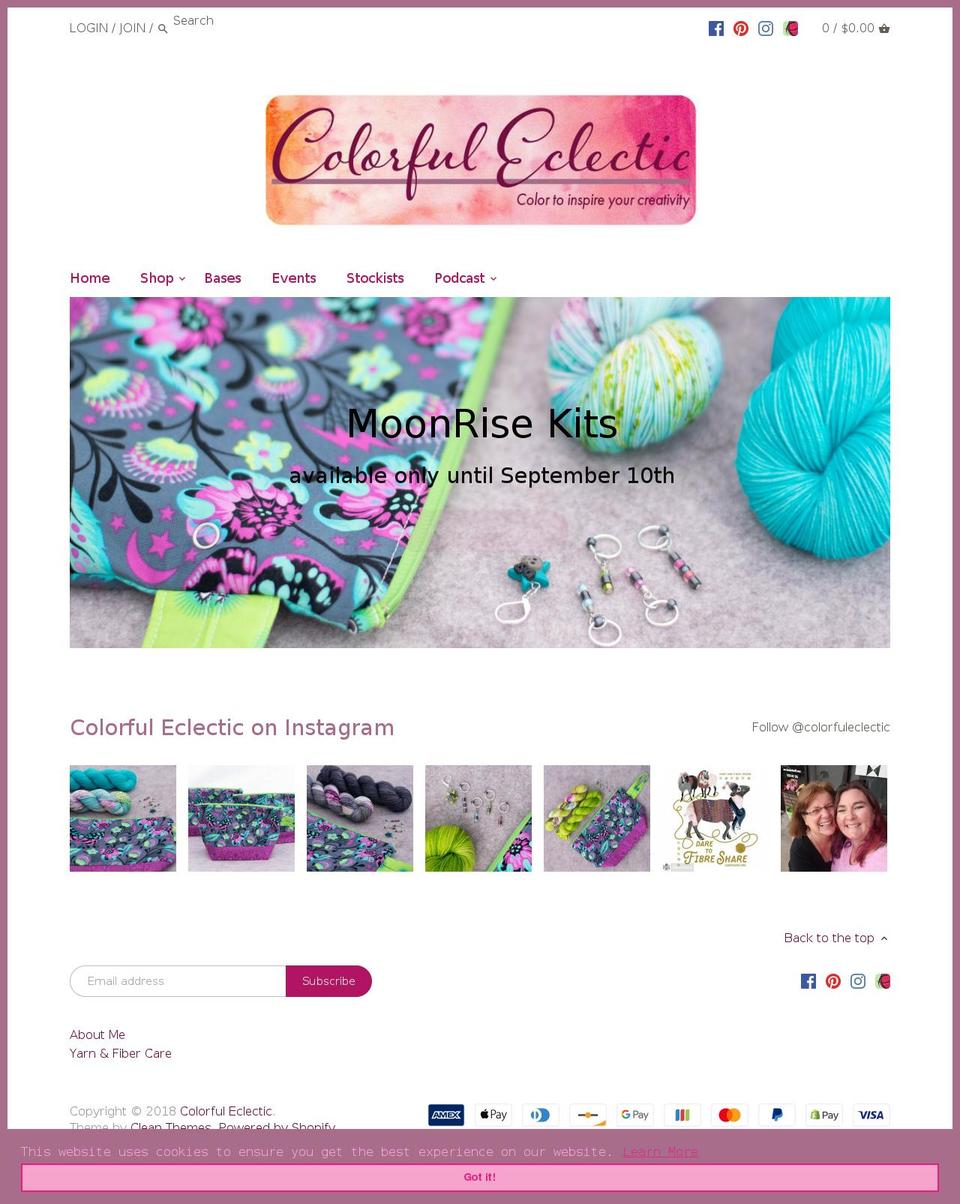 colorfuleclectic.com — Shopify storefront screenshot