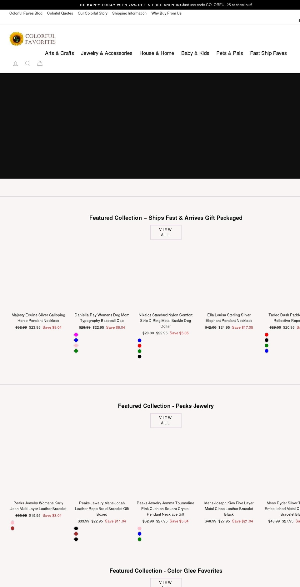 colorfulfavorites.com shopify website screenshot