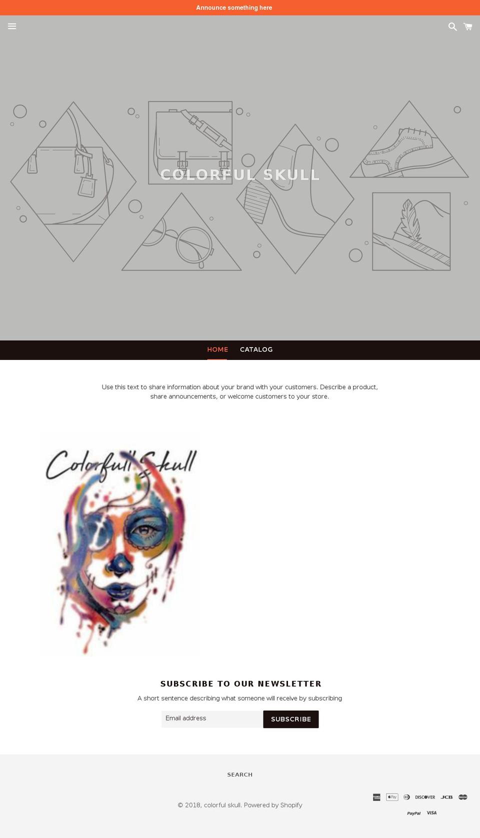 colorfulskull.com — Shopify storefront screenshot
