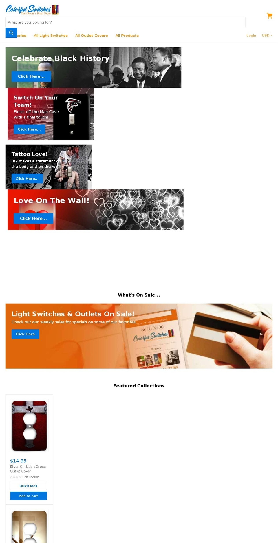 colorfulswitches.com shopify website screenshot