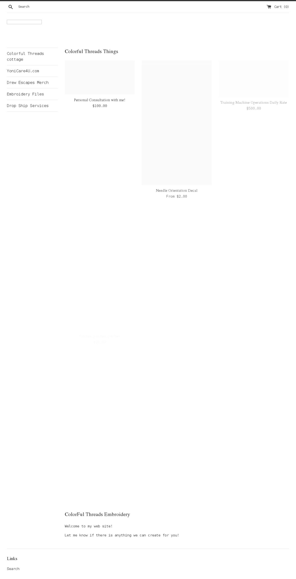 colorfulthreadsembroidery.com shopify website screenshot