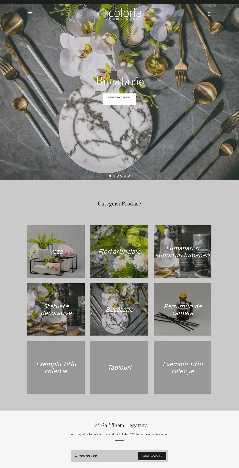 coloriahome.ro shopify website screenshot