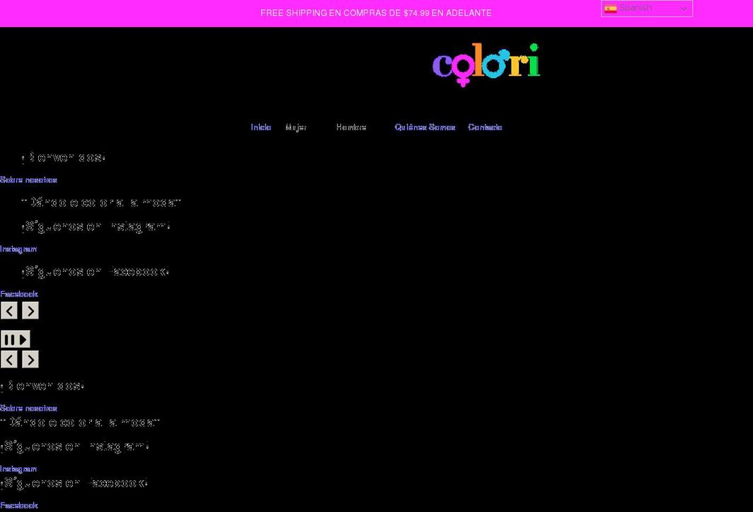 coloriboutique.com shopify website screenshot