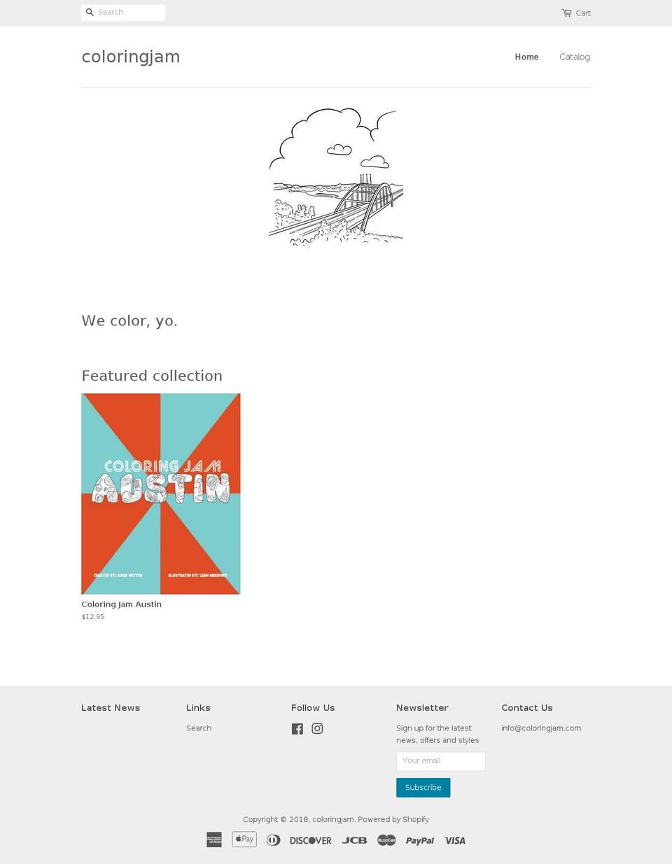 coloringjam.com — Shopify storefront screenshot