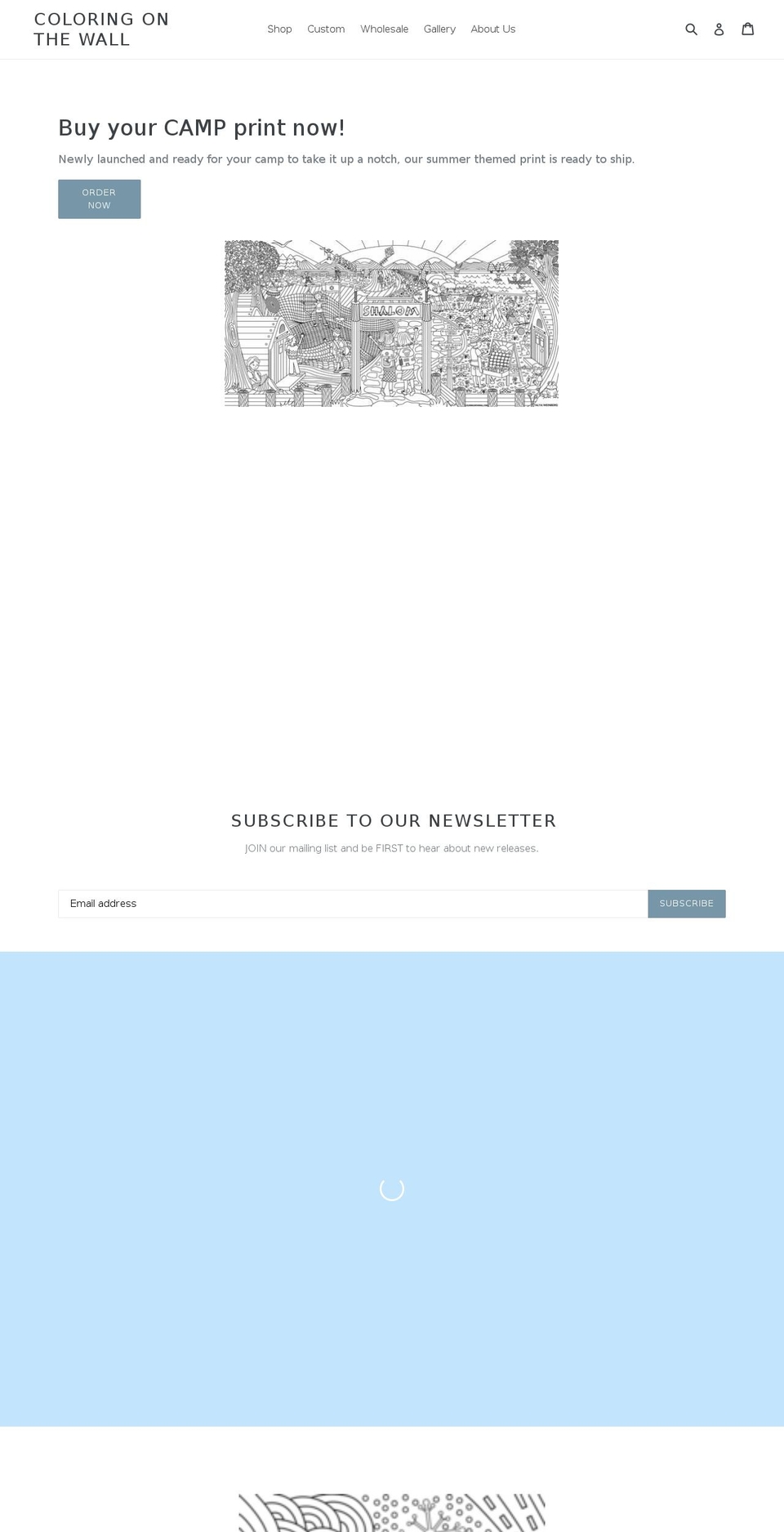 coloringonthewall.com shopify website screenshot