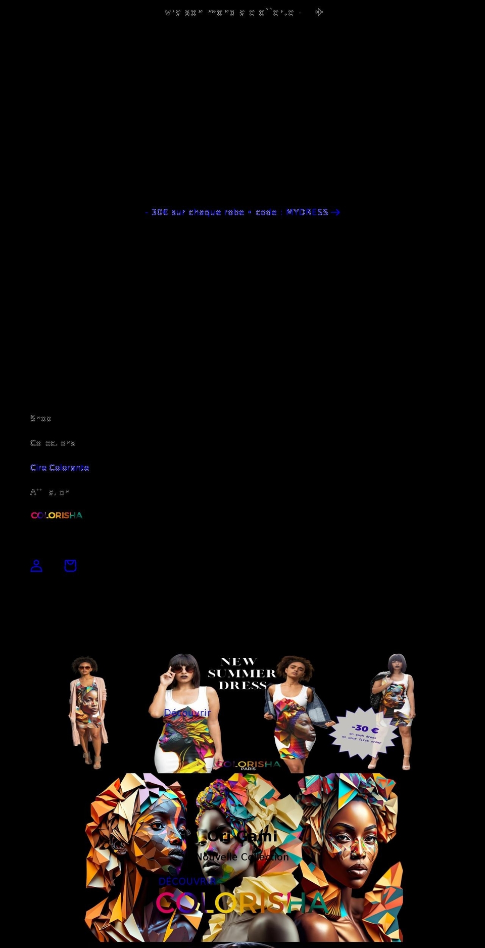 colorisha.com shopify website screenshot