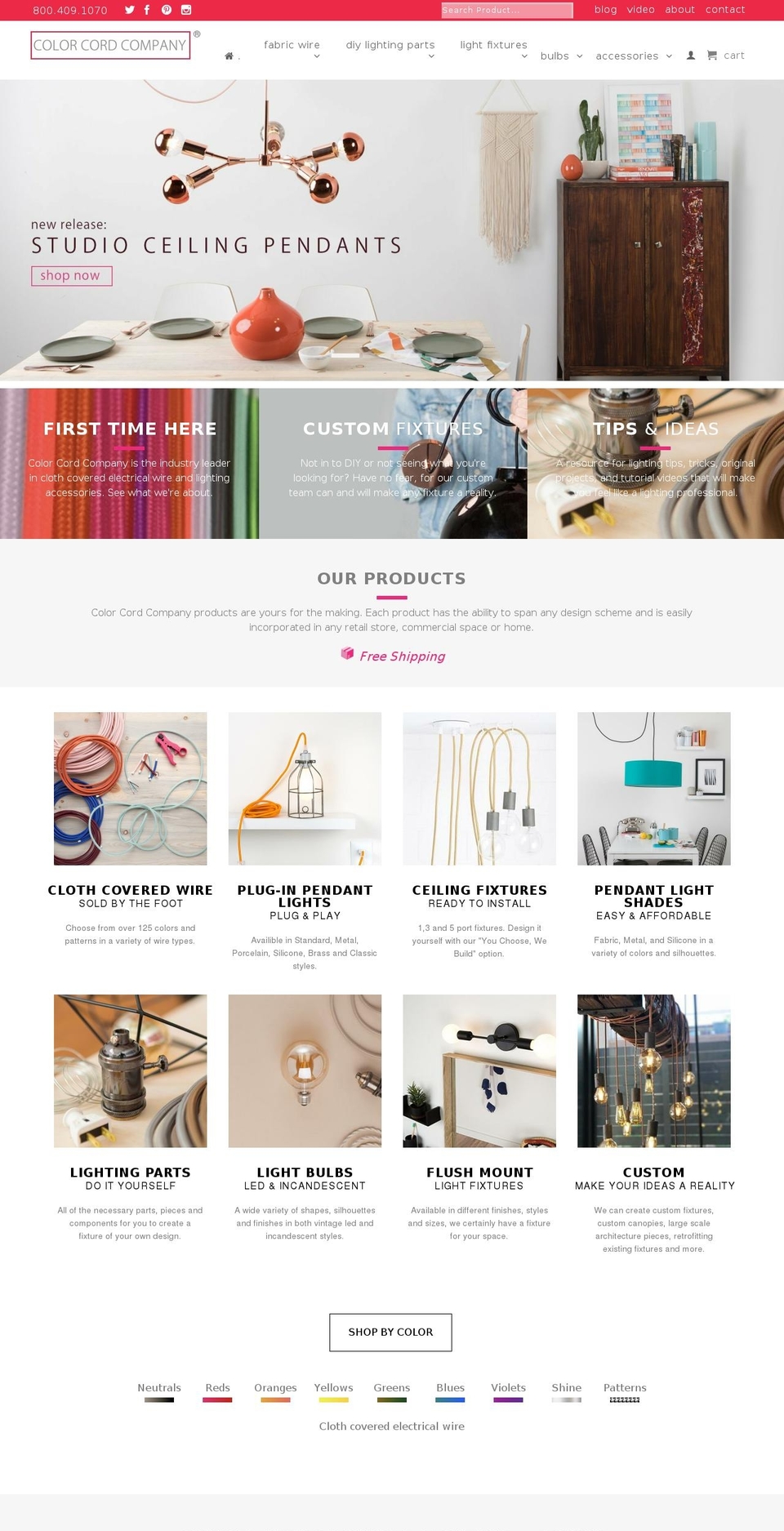 colorlightcord.com shopify website screenshot