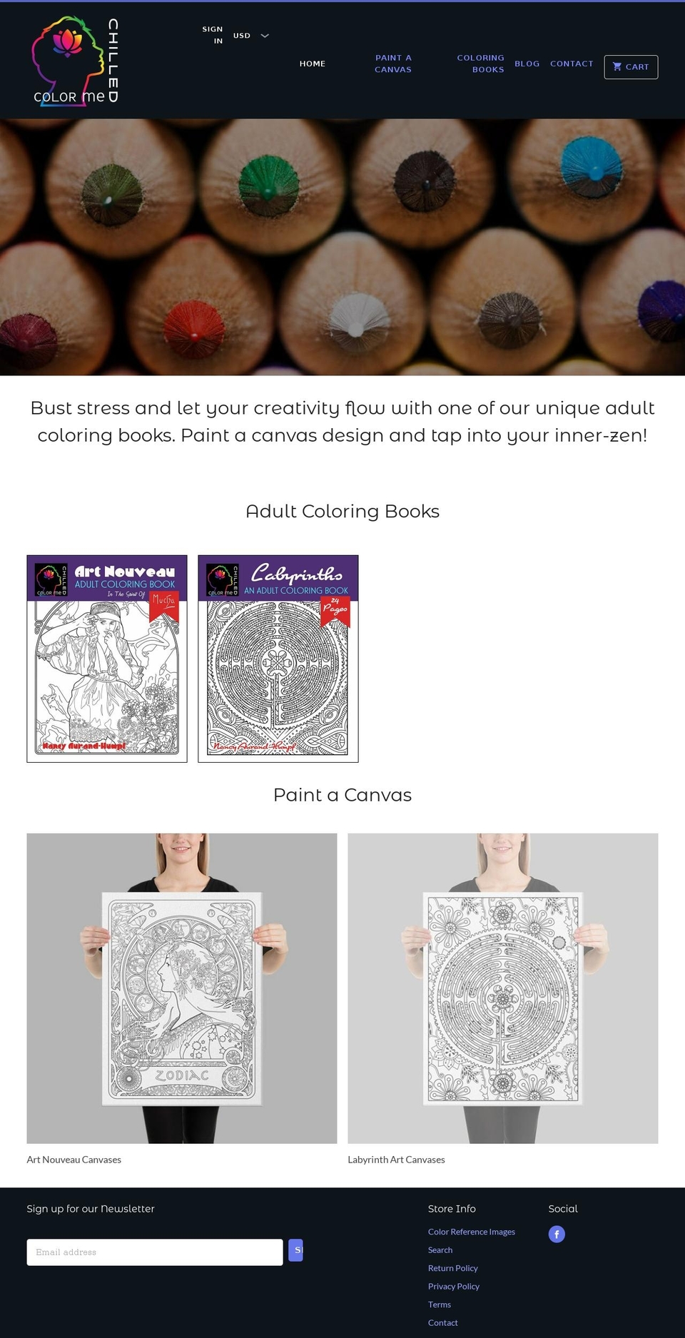 colormechilled.com shopify website screenshot