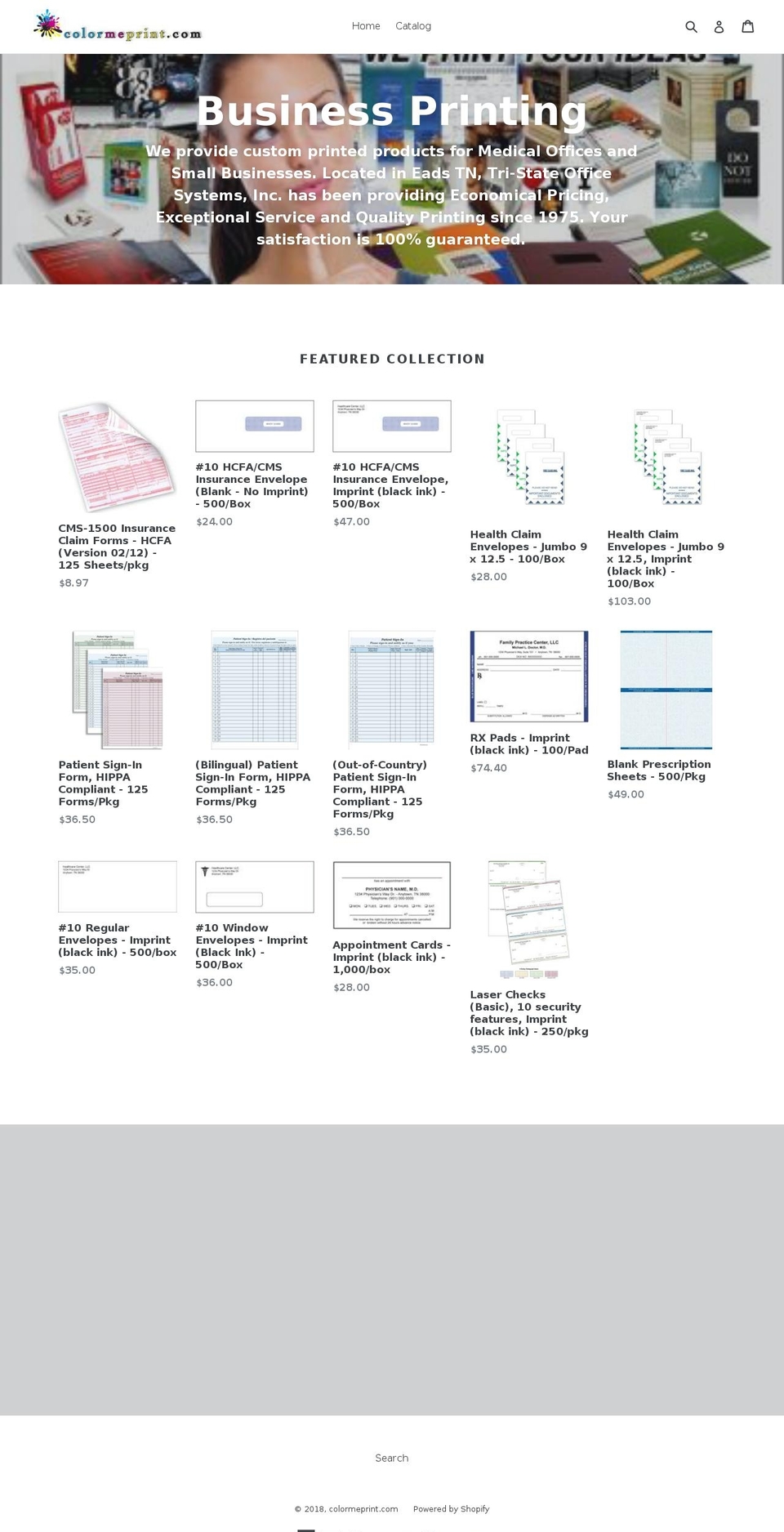 colormeprint.com — Shopify storefront screenshot