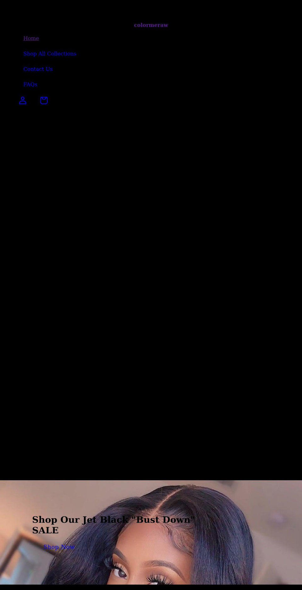 colormeraw.com shopify website screenshot